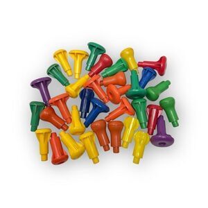 Pegs Stacking Montessori Colorful Counting Math Manipulatives Plastic Lot of 35